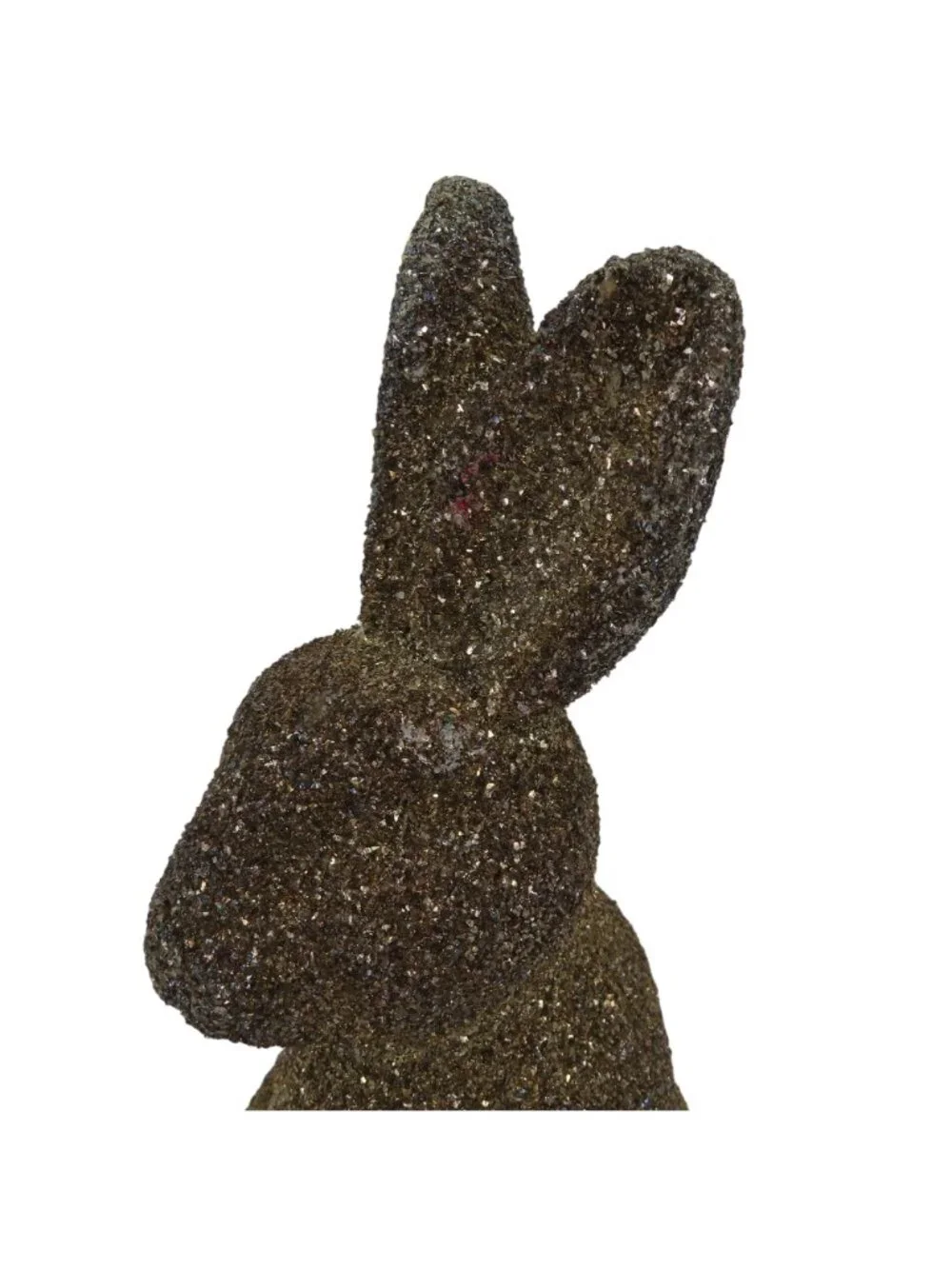 Pottery Barn 12.25in Tall Oil Slick Multicolor Glitter Easter Bunny Rabbit Egg